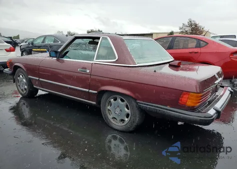 1986 Mercedes-Benz 560 Sl из США, поврежденный, VIN WDBBA48D0GA042546